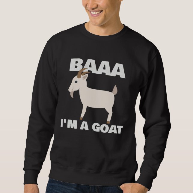 Baa I m A Goat Costume Animal  Halloween Party Goa Sweatshirt (Vorderseite)