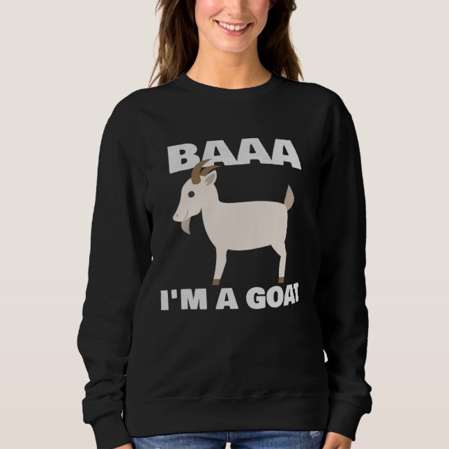 Baa I m A Goat Costume Animal  Halloween Party Goa Sweatshirt (Vorderseite)