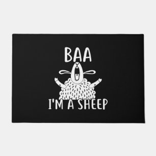 Baa, ich bin ein Schaf   Anwesenheit des Schafbesi Fußmatte