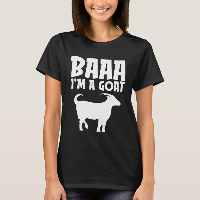 Baa Im A Goat Lazy Halloween Bauer T-Shirt (Vorderseite)