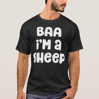 Baa Im A Sheep Costume Halloween Lazy Easy Christm T-Shirt