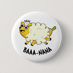 Baa-nana Funny Banana Pun Button
