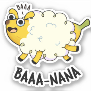 Baa-nana Funny Banana Puns Aufkleber
