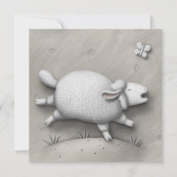 Baa Relief Niedlich Happy Sheep Personalisiert