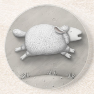 Baa Relief (Schafe 3) Getränkeuntersetzer