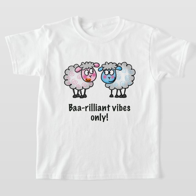 Baa-rilliant - Cute Cartoon Sheep Pair T-Shirt (Ablage )