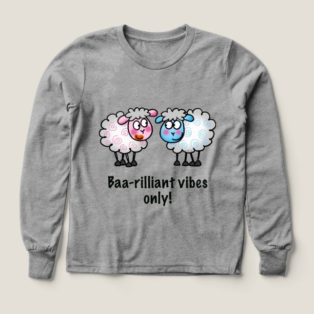 Baa-rilliant - Süßes Cartoon-Schaf-Paar (Design Vorderseite)
