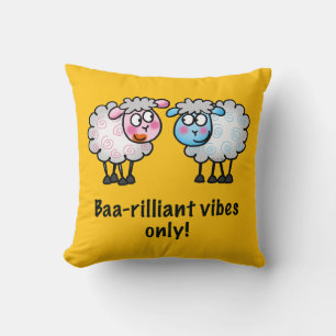 Baa-rilliant - Süßes Cartoon-Schaf-Paar Kissen