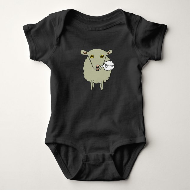 Baa Sheep Baby Strampler (Vorderseite)
