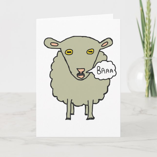 Baa Sheep Karte (Vorderseite)