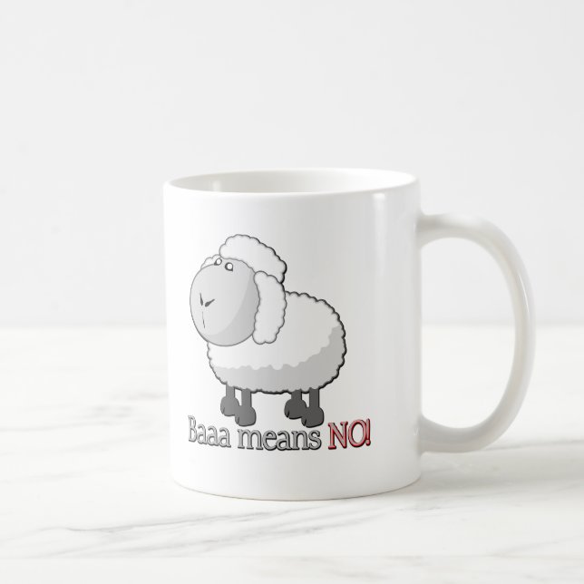 Baaa bedeutet NEIN! Kaffeetasse (Rechts)