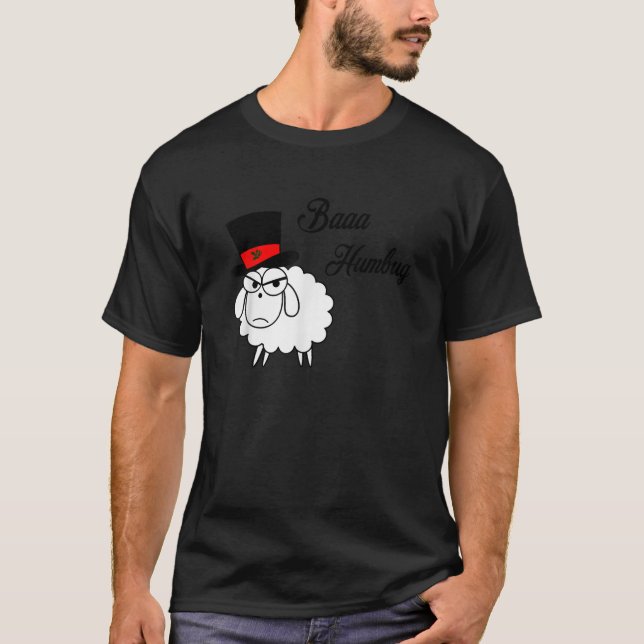 Baaa Humbug Sheep Funny Bah Humbug Holiday Christm T-Shirt (Vorderseite)