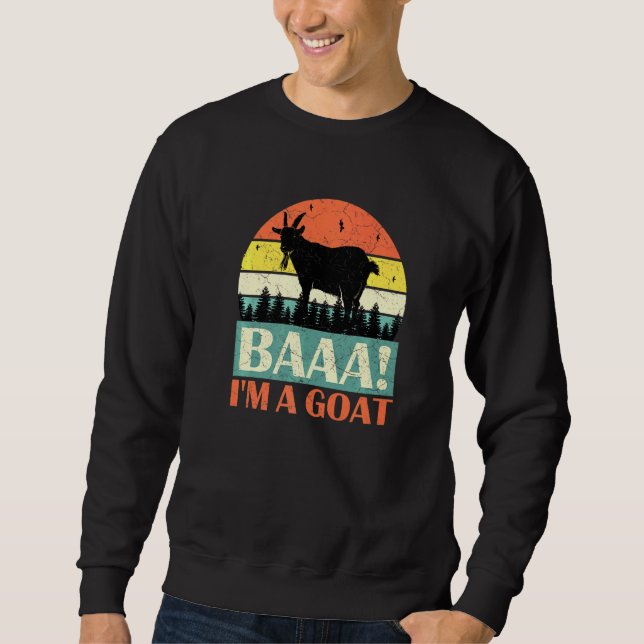 Baaa I bin ein Ziegenziege-Halloween-Party Sweatshirt (Vorderseite)