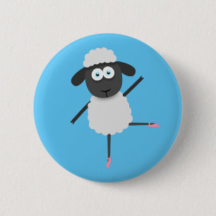 Baaa llerina button