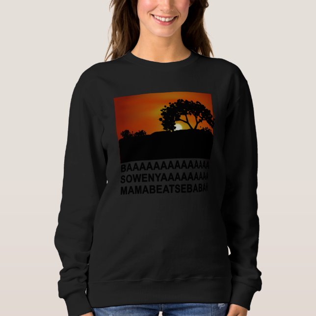 BAAA SOWENYAAA African King Lion Sweatshirt (Vorderseite)