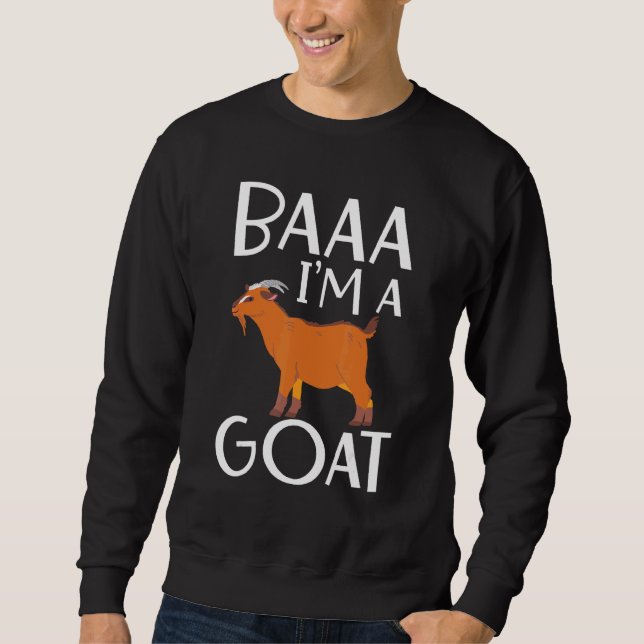 Baaaa ich bin eine Ziege Billy Ziege Sweatshirt (Vorderseite)