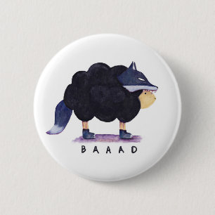 "Baaad Baaad schwarze Schaf-" Knopf Button