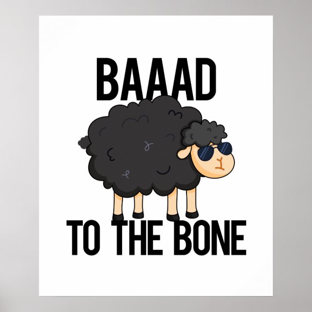 Baaad zum Knochen-Funny Black Sheep Puff Poster (Vorne)