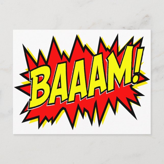 BAAAM! POSTKARTE (Vorderseite)
