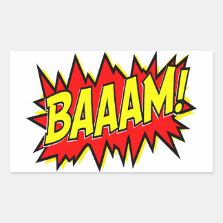 BAAAM! RECHTECKIGER AUFKLEBER