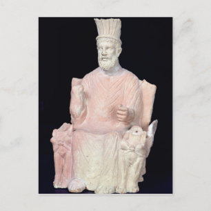 Baal Hammon sitzt auf seinem Thron Postkarte