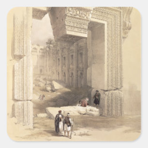 Baalbec, 7. Mai 1839, Platte 81 aus Band II Quadratischer Aufkleber