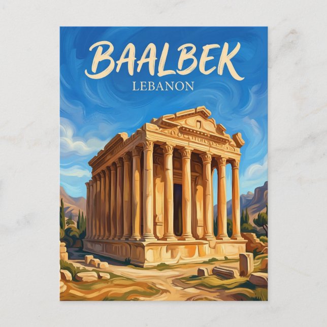 Baalbek Ruinen Libanon Postkarte (Vorderseite)