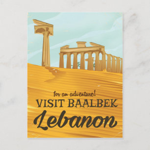 Baalbek-Tempel Libanon Vintage-Reiseposter Postkarte