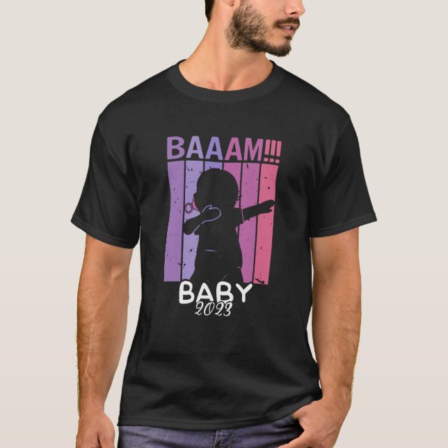 Baam Girl Baby 2023 Dab Pregnancy Expectant Mother T-Shirt (Vorderseite)