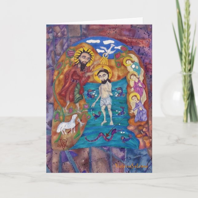 BAAPTISMUS IN BILBAO — geklappte Ferienkarte Feiertagskarte (Vorderseite)