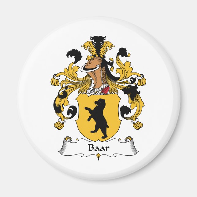 Baar Familienwappen Magnet (Vorne)