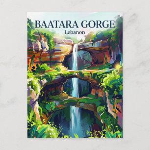 Baatara-Schlucht-Wasserfall Libanon Postkarte