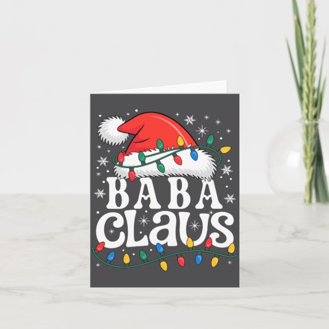 Baba Claus Funny Xmas Christmas Grandma Holiday St Karte (Vorderseite)