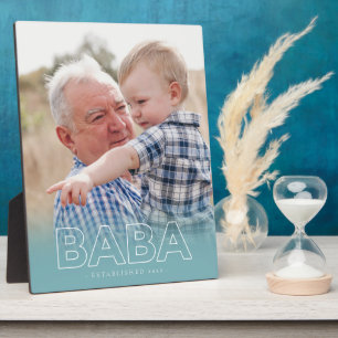 "Baba" Gründungsjahr   Vatertag Foto  Fotoplatte
