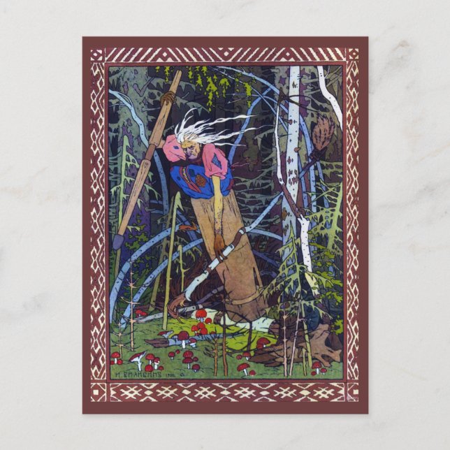 Baba Jaga Postkarte (Vorderseite)