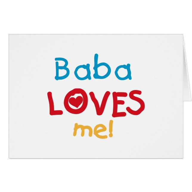 Baba Lieben Me T - Shirt und Geschenke (Vorderseite (Horizontal))