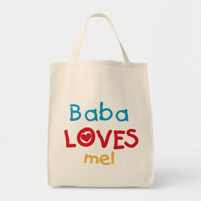 Baba Lieben Me T - Shirt und Geschenke Tragetasche (Vorne)