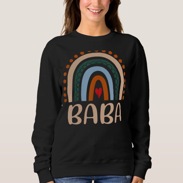 Baba Rainbow Grandma Niedlich Mütter Day Funny Bab Sweatshirt (Vorderseite)