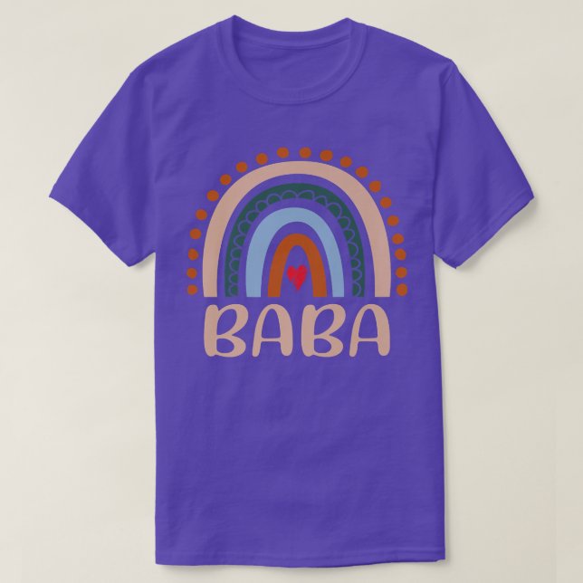 Baba Rainbow Grandma Niedlich Mütter Day Funny Bab T-Shirt (Design vorne)