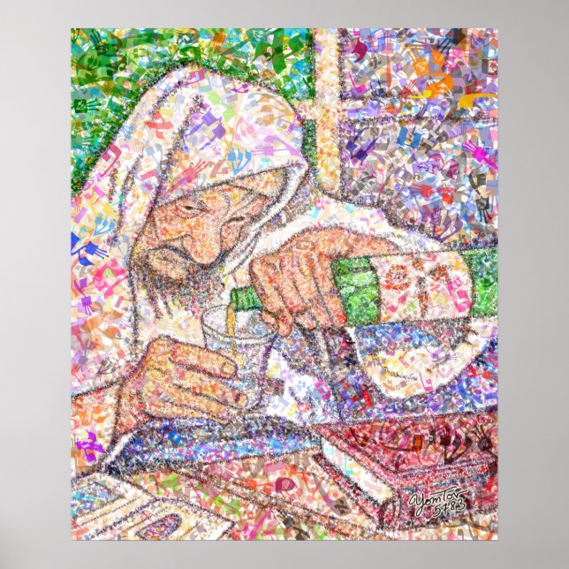 Baba Sali Hebrew Letters Poster (Vorne)