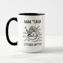 Baba Yaga Tasse. Babushka. Baba Yaga Kitchen Witch