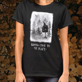 Baba Yaga's Hütte Spooky Halloween T-Shirt