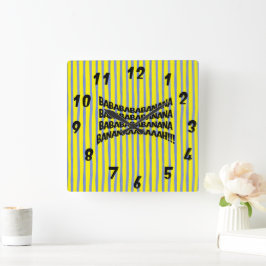 Babababanana Minions Quadratische Wanduhr
