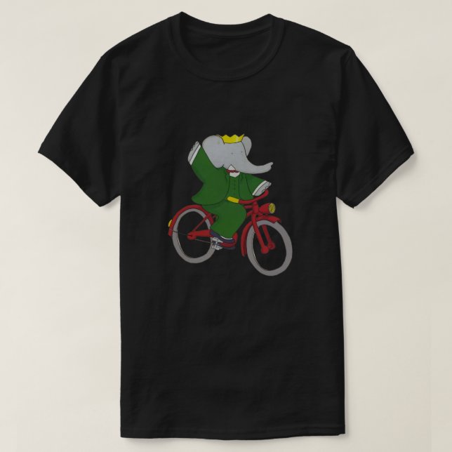 Babar reitet mit einem Bike Classic T-Shirt (Design vorne)