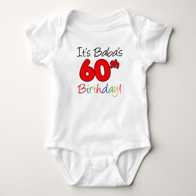 Babas 60. Geburtstag Baby Strampler (Vorderseite)