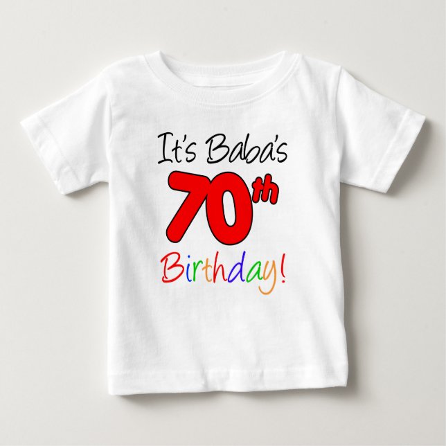Babas 70. Geburtstag Baby T-shirt (Vorderseite)