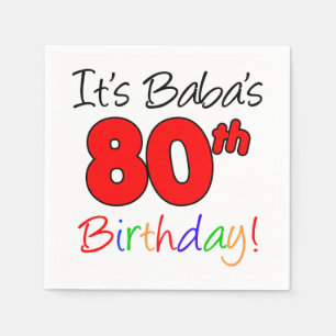 Babas 80. Geburtstag Serviette