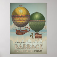 Babbage von Airship Steampunk Vintage Travel