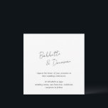 Babbette Minimalistisch Moderne Hochzeit Einladung<br><div class="desc">Moderne Hochzeitseinladung mit einem einfachen und minimalistischen Layout.</div>