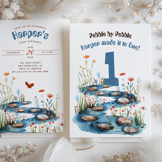 Babbling Brook erster Geburtstag Einladung (Von Creator hochgeladen)
